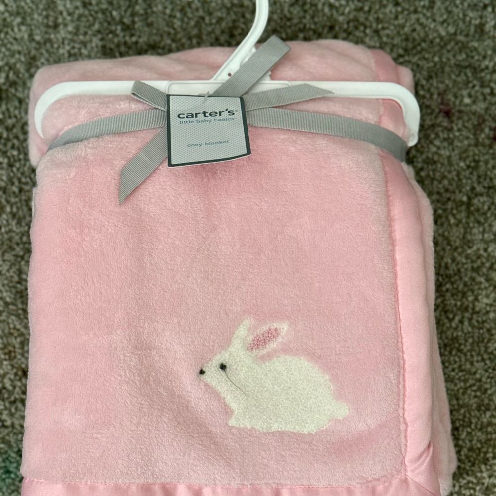 Soft Pink Blanket with Bunny